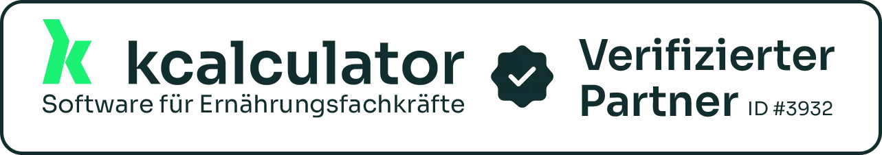 kcalculator – Verifizierter Partner, Software für Ernährungsfachkräfte